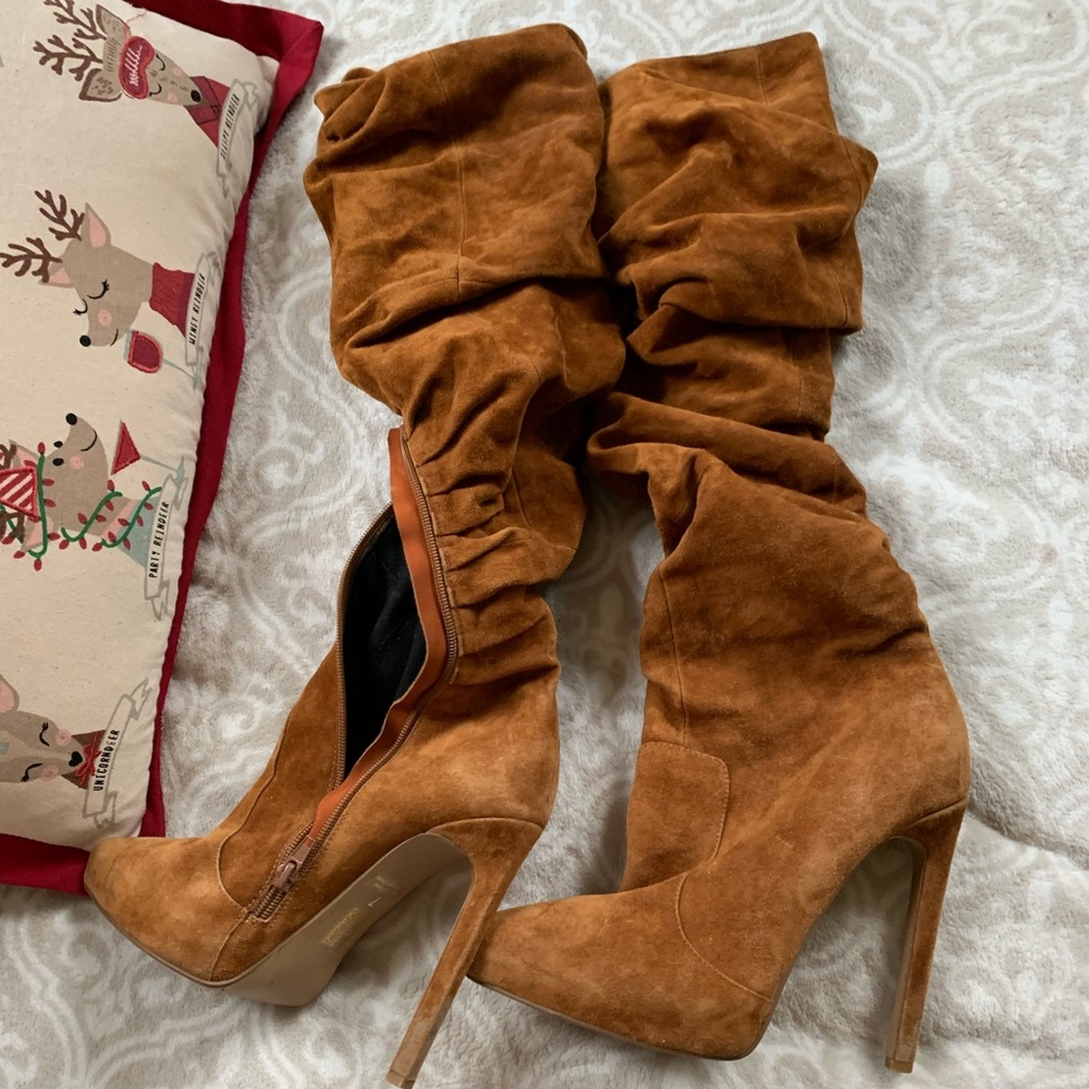 Jeffrey Campbell  Alamode Suede High Knee Boots
